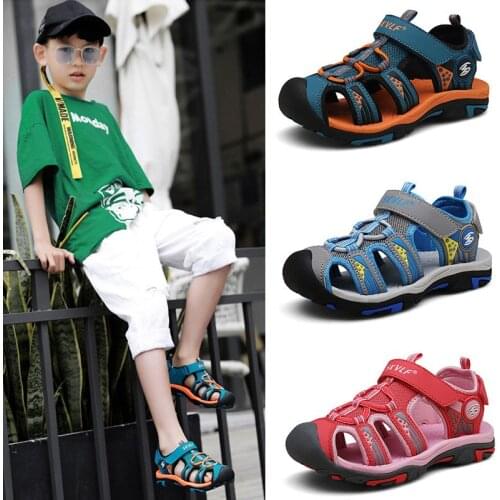 New Fashion Summer Children Beach Boys Sandals Kids Shoes Closed Toe Arch Support Sport Sandals for Boys School Children
