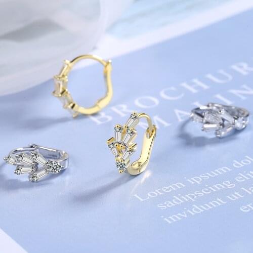 Todorova Trendy Cubic Zirconia Small Hoop Earrings For Women Gold Color Circle Earrings Fashion Korean Jewelry Wedding Gift