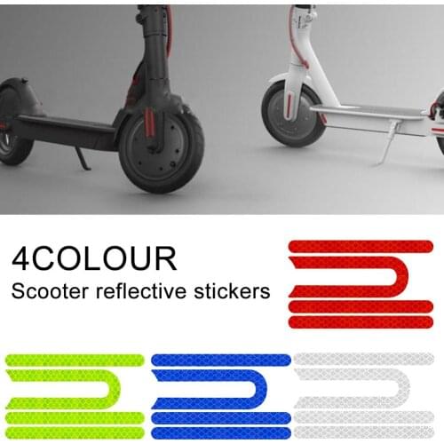 Reflective Stickers Dust-proof Durable Decals for Xiaomi M365 Scooter Night Riding Reflective Stickers Pedal Skateboard Dropship