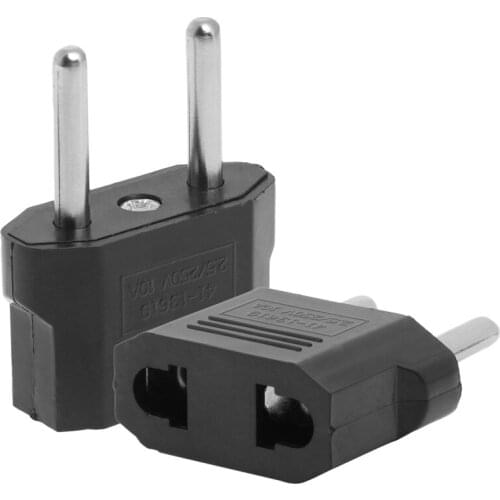 Universal US EU To EU Plug Travel Wall AC Power Charger Adapter Converter