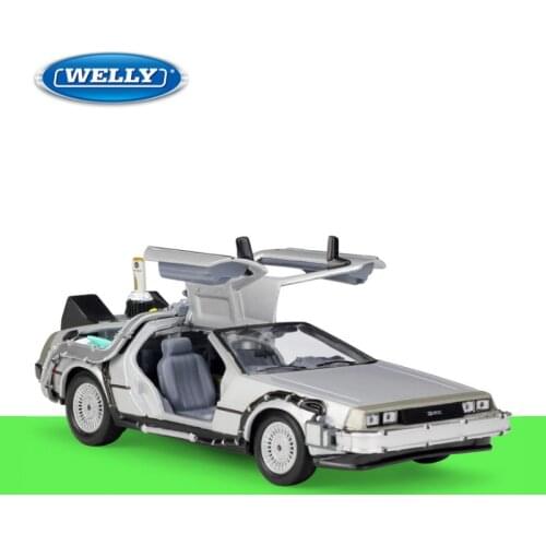 Welly 1:24 Diecast DMC -12 delorean Back to The Future High Simulation Vehicle Alloy Metal Model Car