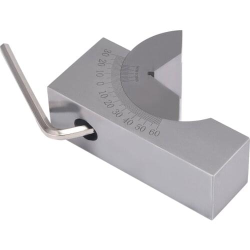 1pcs Adjustable Micro Angle Gauge Precision Sine Gauge Block 0-60 Degrees with Wrench for Grinder Milling Machine