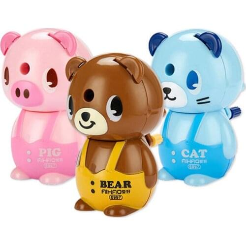 Pencil Sharpener Cartoon Manual Mechanical Durable Pencil Sharpener Students Stationery School Supplies 1pcs