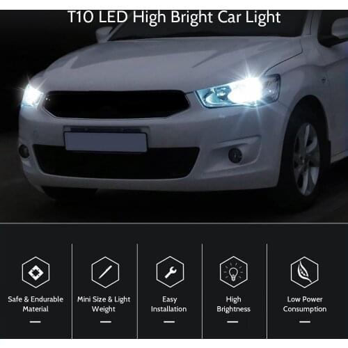 DC12V 10 Pack 2W 8 LEDs Car Light Bulb