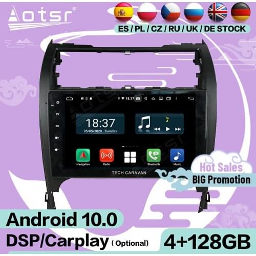 128G Carplay Multimedia Stereo Android Player For Toyota Camry 2012 2013 2014 2015 2016 2017 GPS Audio Radio Receiver Head Unit