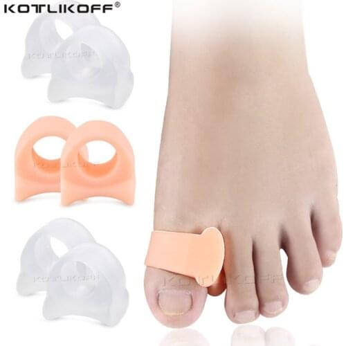 2 PCS Silicone Gel Thumb Corrector Bunion Little Toe Protector Separator Hallux Valgus Finger Straightener Foot Care Relief Pads