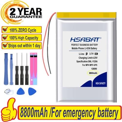 Top Brand 100% New 8800mAh 126090 Battery for DIY mobile emergency power charging treasure Recorder Devices Batteries