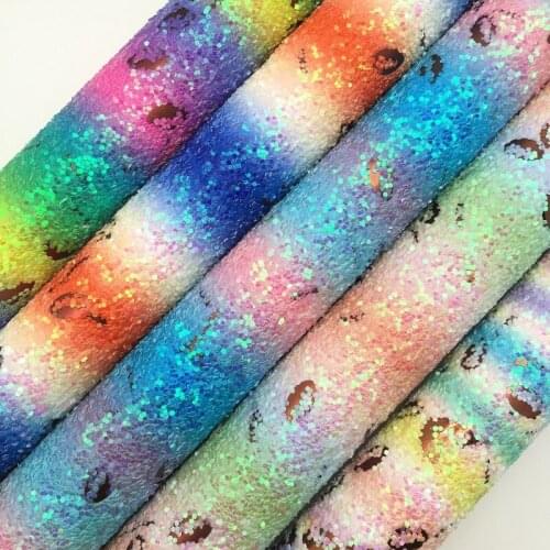 Amonglitter Wholesales Dropshipping Leather Supplier Baseball Glitter Leather Faux Fabric Vinyl Felt Backing 21X29CM MB170