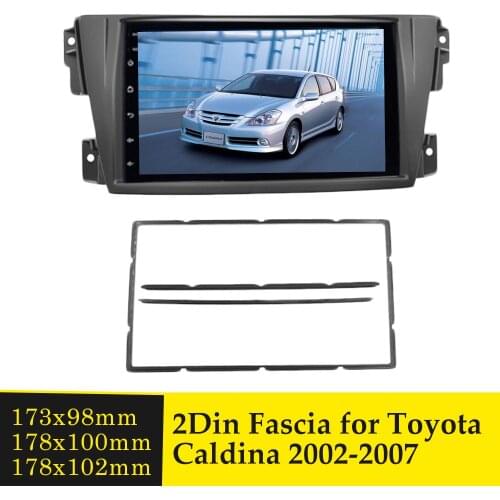 Double DIN Car Radio Fascia Plate Panel Frame for TOYOTA Caldina 2002-2007 Stereo Fascias Dash CD Bezel Trim Installation Kit