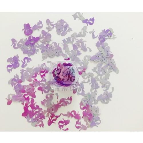 PrettyG 1 Box Mermaids Shape Glitter Sequins for Resin DIY Making Art Craft Nail Makeup Decoration Accessories