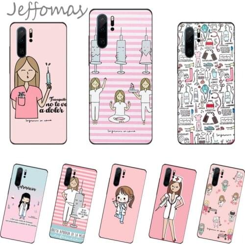 Cute Medicine Nurse Doctor Dentist Phone Case For Huawei Y5 Y6 II Y7 Y9 PRIME 2018 2019 NOVA3E P20 PRO P10 Honor 10