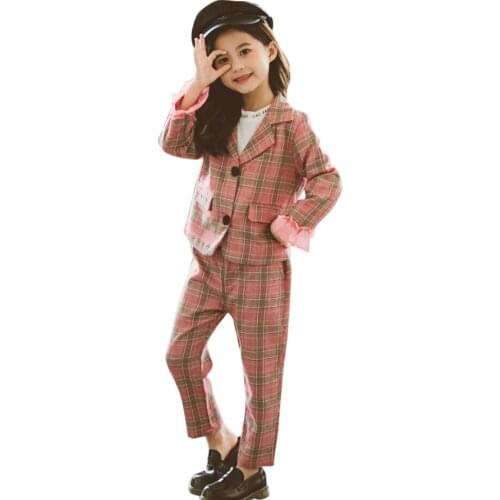 Kids Clothes Girls Jacket + Pants Girls Suit Set Casual Style Big Girls Clothes Spring Autumn Childrens Clothes 6 8 10 12 14