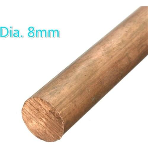 1pcs 8mmx200mm copper rod for welding/milling/copper plating solution/metal processing