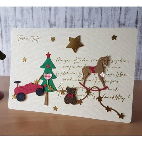 New Boy Car Trojan Bear metal Cutting Dies Stencils DIY Scrapbooking Paper/photo Cards Embossing Dies