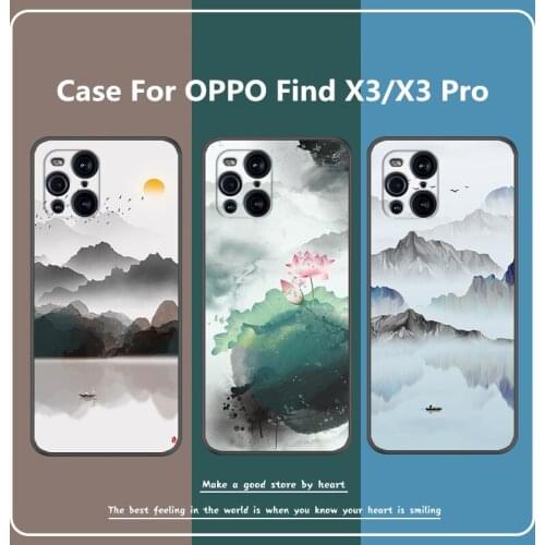 Cartoon Aquarelle Case For OPPO Find X3/For OPPO Find X3 Pro,TPU Painted Mobile Phone Shell Lovely Color Case.8 Colors