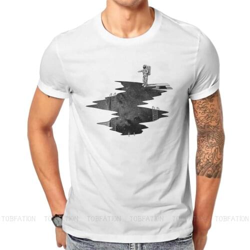 Space Diving Fashion TShirts Abstract Men Harajuku Pure Cotton Streetwear T Shirt Round Neck Oversized