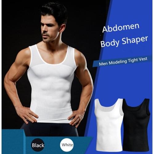 Men Slimming Body Shapers Vest High Elastic Compression Waist Trainer Underwear Tummy Abdomen Fat Buring Fitness Corset Cincher