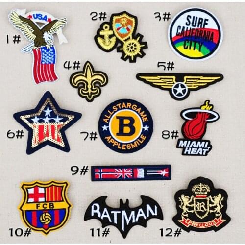 New personality badge cloth patch clothes decoration repair applique jeans with adhesive back iron-on patch