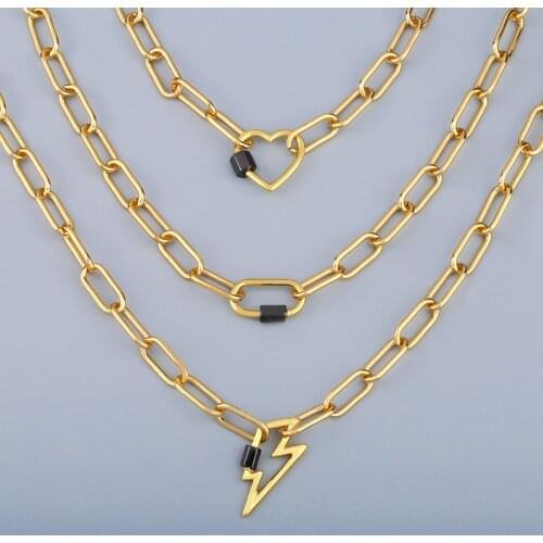 Funmode Hip Hop Link Chain Necklace Pendant For Women Dress Accessories Women Party Jewelry Wholesale FN110