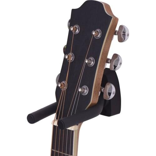 Guitar Hanger Hook Holder Black Wall Mount Stand Rack Bracket Display Strong Fixed Wall Guitar Bass Screws Accessories