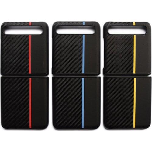 Luxury Phone Case For Samsung Galaxy Z Flip Case SM F7000 Leather Fiber Cover For Galaxy Z Flip 5G f7000 Shockproof Cover