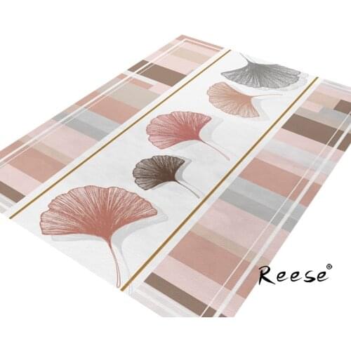 Reese Pink Rugs Bedroom Bedside Elegant Leaves Thicken Fluffy Carpets For Living Room Study Hotel Anti Slip Washable Colourfast