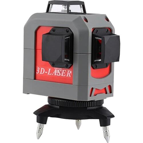 360 Degree Rotating Self-leveling 3D 12 Lines Laser Level with USB Cable, Base, 520nm Horizontal and Vertical Laser Cross Line