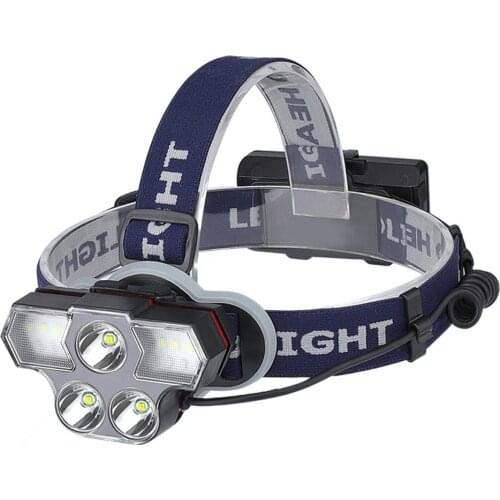 Strong Light 18650 Headlamp New T6 Outdoor Lighting Headlight USB Rechargeable Multifunctional LED Headlights IPX45 Waterproof