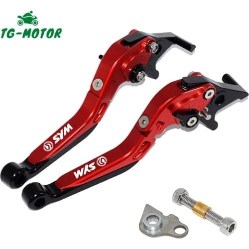 TG-Motor With LOGO SYM Motorcycle Parking Locking Foldable Brake Clutch Levers For SYM CRUISYM 300 GTS 300i joymax Z 300 Z300