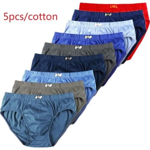 5PCS Briefs Mens Underpants Male Cotton Sexy Men Underwear Men Panties Specially Male Underwear Male Pouch Solid color