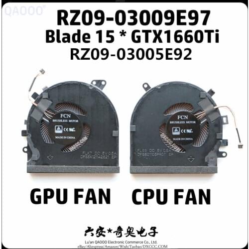 Laptop CPU Fan For Razer Blade 15 RZ09-03009E97 RZ09-03006W92 CPU & GPU Cooling Fan GTX1660Ti