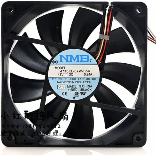 Original NMB 4710KL-07W-B56 48V 0.24A 12025 12CM server industrial fan