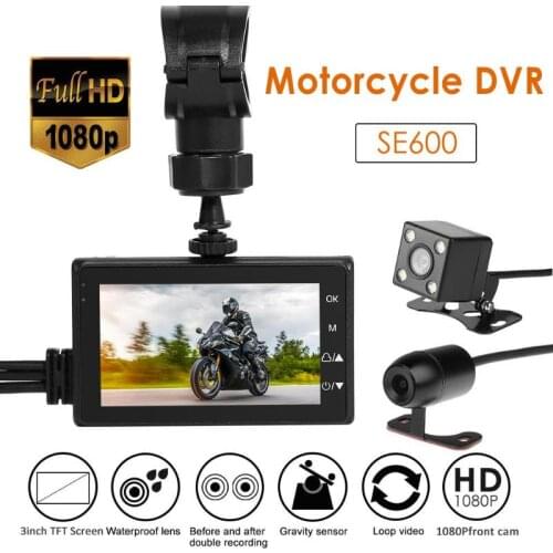 VODOOL SE600 3.0" 1080P Full HD Motorcycle DVR Camera Dashcam Waterproof G-sensor Recorder Motorbike Driving Recorder Dash Cam
