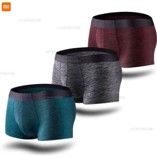Xiaomi mijia high-end seamless underwear mens boxer briefs antibacterial breathable sexy boxer briefs boys ice silk underwear