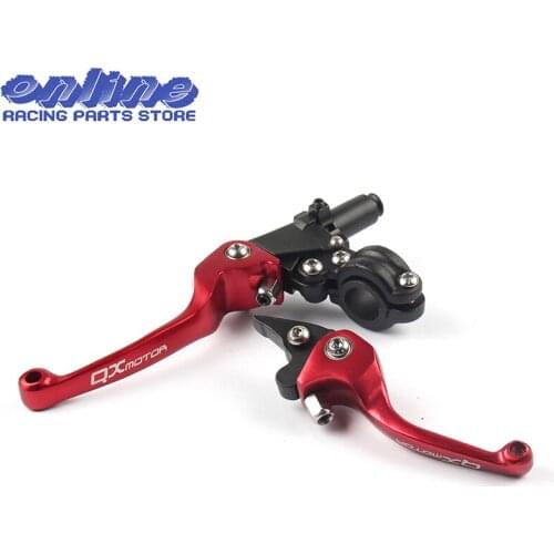 High Qualtiy Aluminum Red QX Clutch and Brake Folding Lever for Kayo Apollo Bosuer BSE Xmotos Dirt Pit bikes Free shipping
