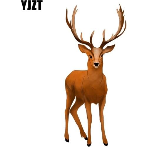 YJZT 16.5CM*7.2CM Funny Motorcycle Car-styling Animal Deer Car Sticker Decal C29-1083