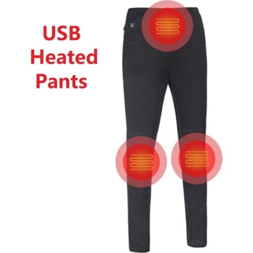 Winter Heated Pants Self Heating Pants Outdoor Hiking Warm Slim USB Trekking Skiing Electric Thermal Trousers Women Men PT-507