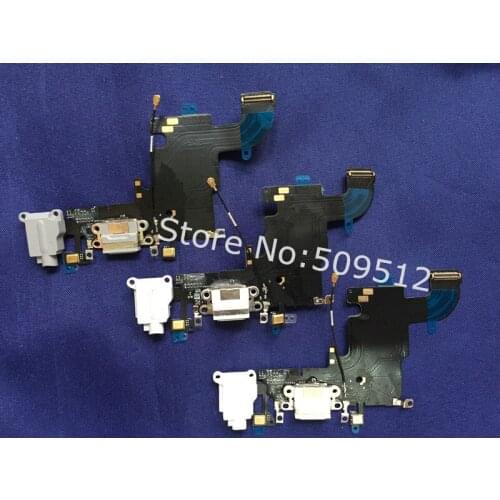 10pcs/lot Dock Charger Flex for iPhone 6s 4.7" Headphone Audio Jack Dock Charger Connector Flex Cable free shipping +Tracking