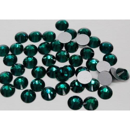 144pcs ss40 emerald color Top quality Largest size Flat back Non hotfix rhinestones 8mm glue on crystal