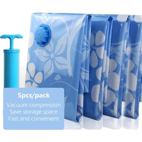 5pcs /Lot Thick vacuum compression bag Quilt packed clothes storage Moisture-proof Dustproof storage Travel luggage storage bag