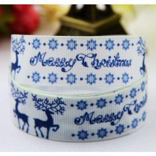 7/8'' 22mm,1" 25mm,1-1/2" 38mm,3" 75mm Christmas Cartoon Character printed Grosgrain Ribbon party decoration X-00513 10 Yards