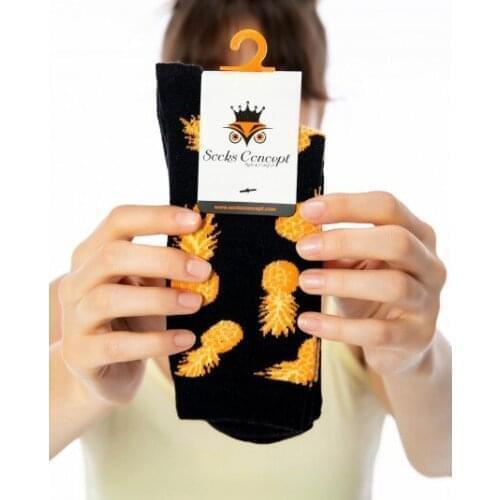 Ananas Fruit meyve pine pineapple lanai Happy socks Socket Socks tight hosiery hose stocking happy socks