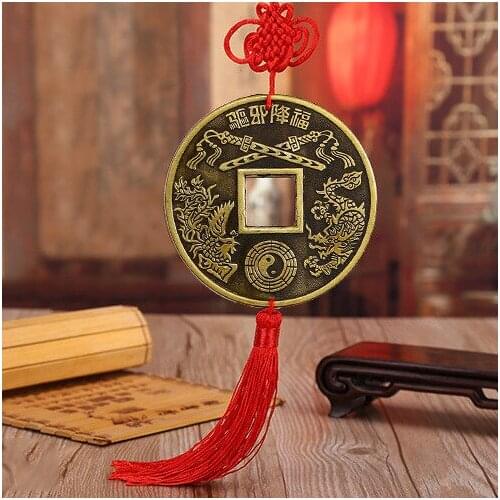 ANGRLY Prosperous wealth lucky home and car accessories A thriving business big copper Chinese knot pendant feng shui