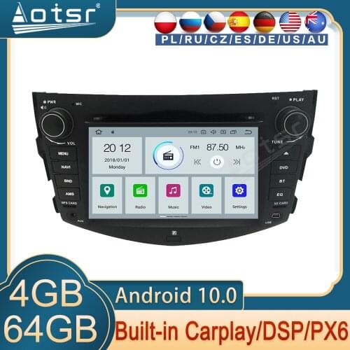 For Toyota RAV 4 PX6 Car Audio RAV-4 2006 2007 2008 2009 - 2012 Android Radio Multimedia GPS Navigation Player Headunit Carplay