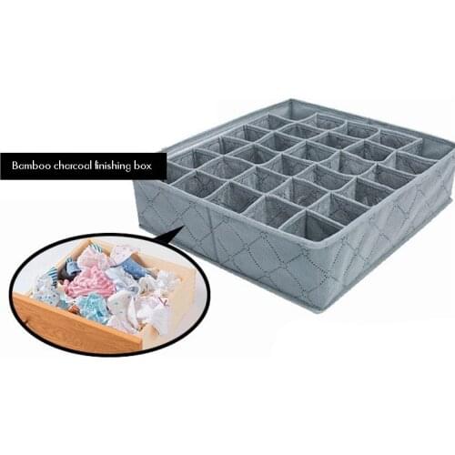 Large Fabric Sock Drawer Organizer Divider 30 Cell Closet Cabinet Organizer Underwear Storage Boxes for Storing Belts, Bra, Ties