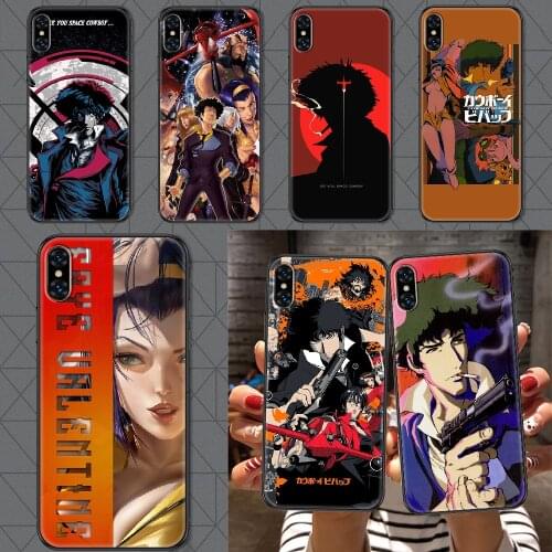 Cowboy Bebop Anime Phone Case Cover Hull For iphone 5 5s se 2 6 6s 7 8 12 mini plus X XS XR 11 PRO MAX black silicone hoesjes