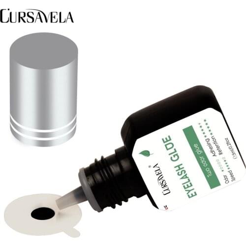 CURSAVELA 5ML Low Irritation Eyelashes Glue Fastest Dry Korea Dark Glue Waterproof Strong Adhesive Powerful Flat Lashes Glues