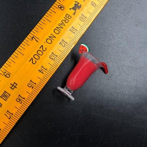 1/6 Scale Fashion Modern Mini Watermelon Juice Cup Models for 12''Figures Bodies Scene Accessories DIY