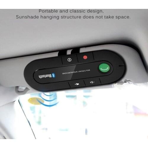 Multipoint Speakerphone 4.1+EDR Wireless Bluetooth Handsfree Car Kit MP3 Music Player for IPhone Android Dropship Hot
