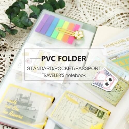 My Pretties Traveler Notebook Accessory PVC Folder Collecting Tools TN Standard Pocket Passport Refills Pocket